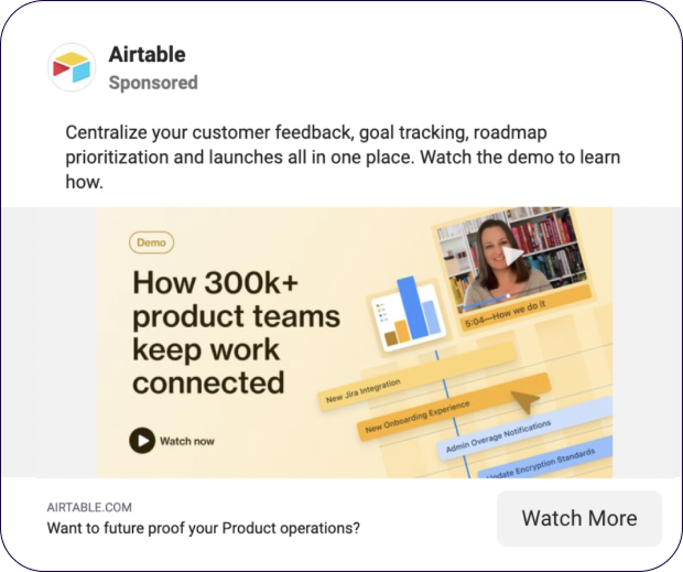 Ads targeted to product managers 1